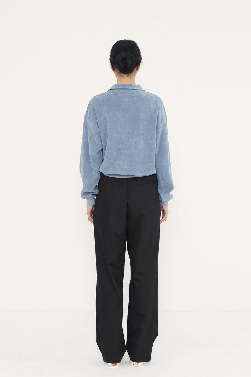 STRING LINE PANTS -BLACK
