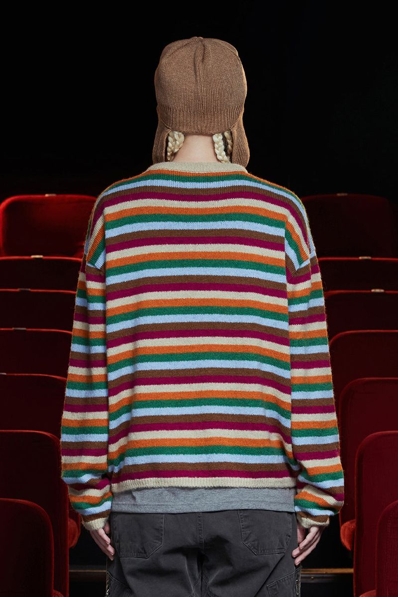 STRIPE MOHAIR KNIT / BEIGE