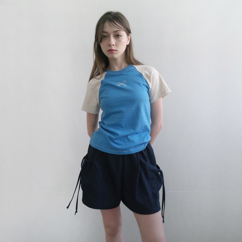 Blue/Beige Raglan T-Shirt