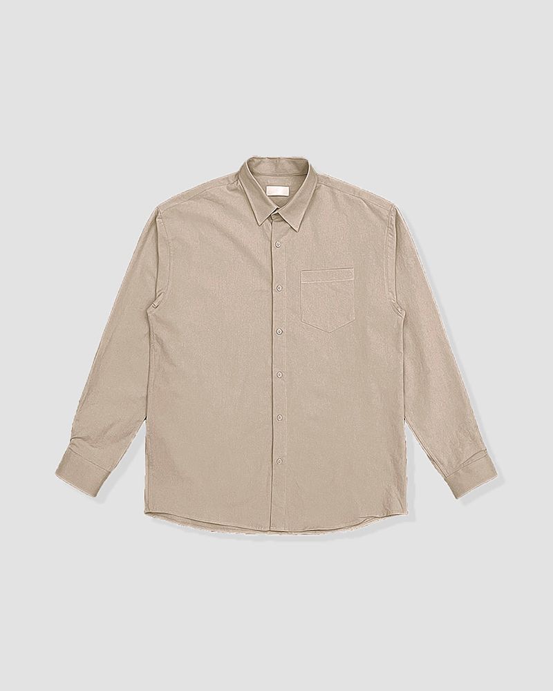 Formal Cotton Washed Oversized Shirt