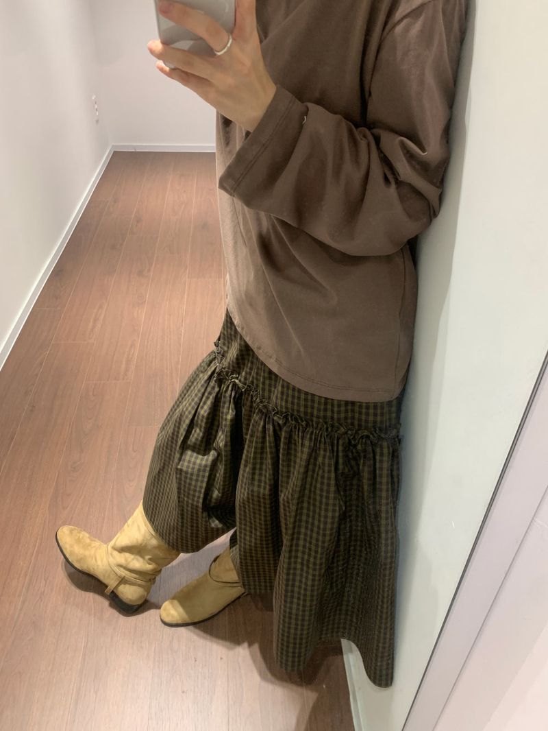 Routine Check Skirt (2color)