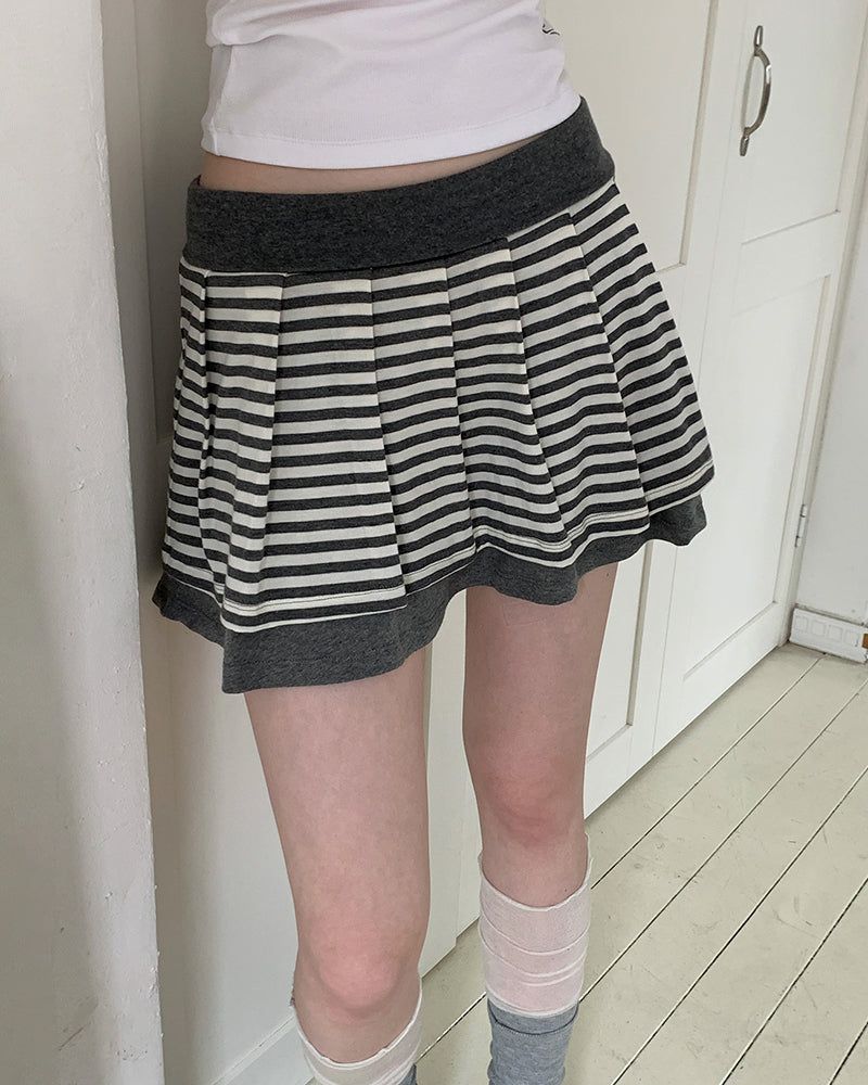 BEIDELLI（ベイデリー）の「[ORIGINAL] Piece Striped Layered Skirt（Skirts）」