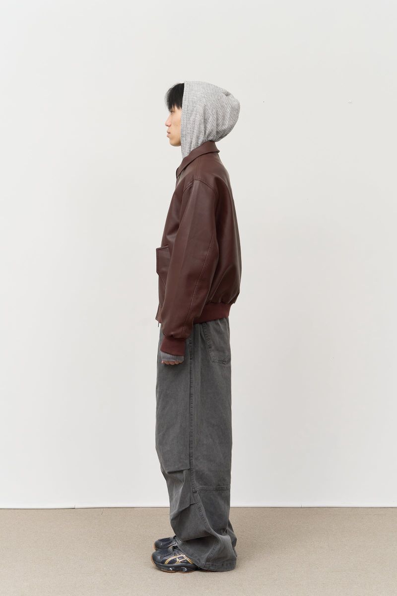Base Leather Blouson (2color)