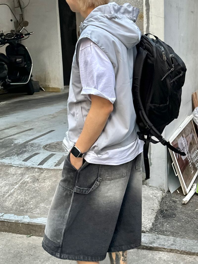 Tech poly hood vest 3C