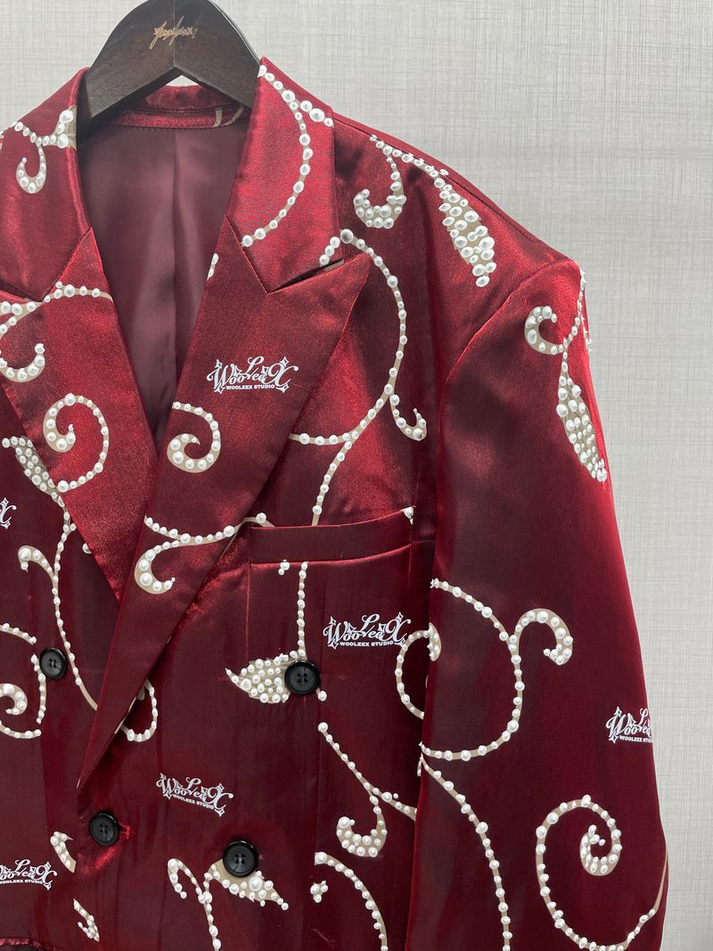 Red Glimmer Soft Constructed Suit