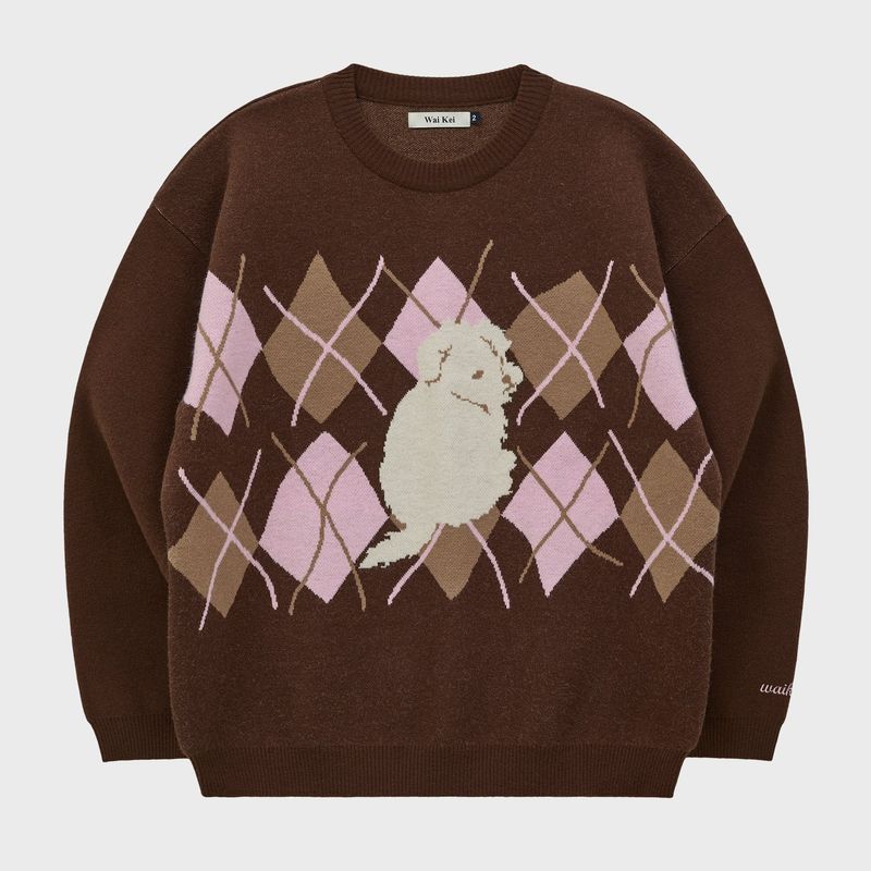 Maltese Argyle Crewneck Knit