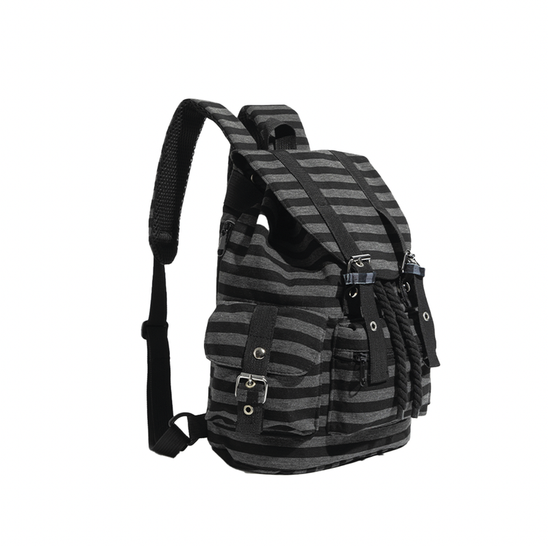 Stripe Buckle Backpack 232756356