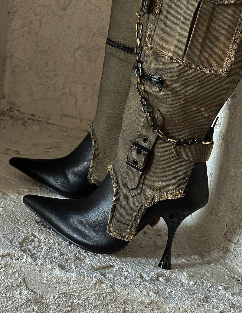 1:1 Custom Order Vintage Warm Cowhide Boots
