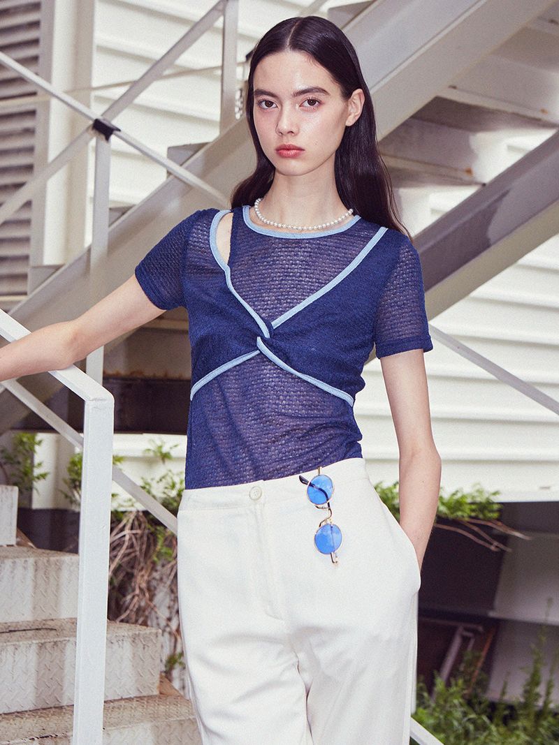 VITALSIGN（バイタルサイン）の「[LINE] Pipping Layered T-shirt（Tops）」