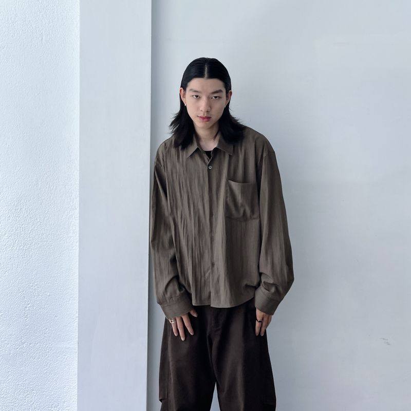 Smoky Taupe Texture Shirt
