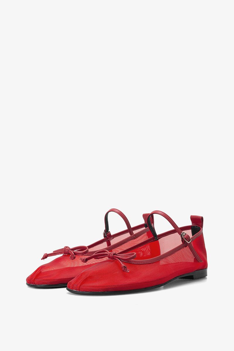 PINTUCK RIBBON FLAT IN RED