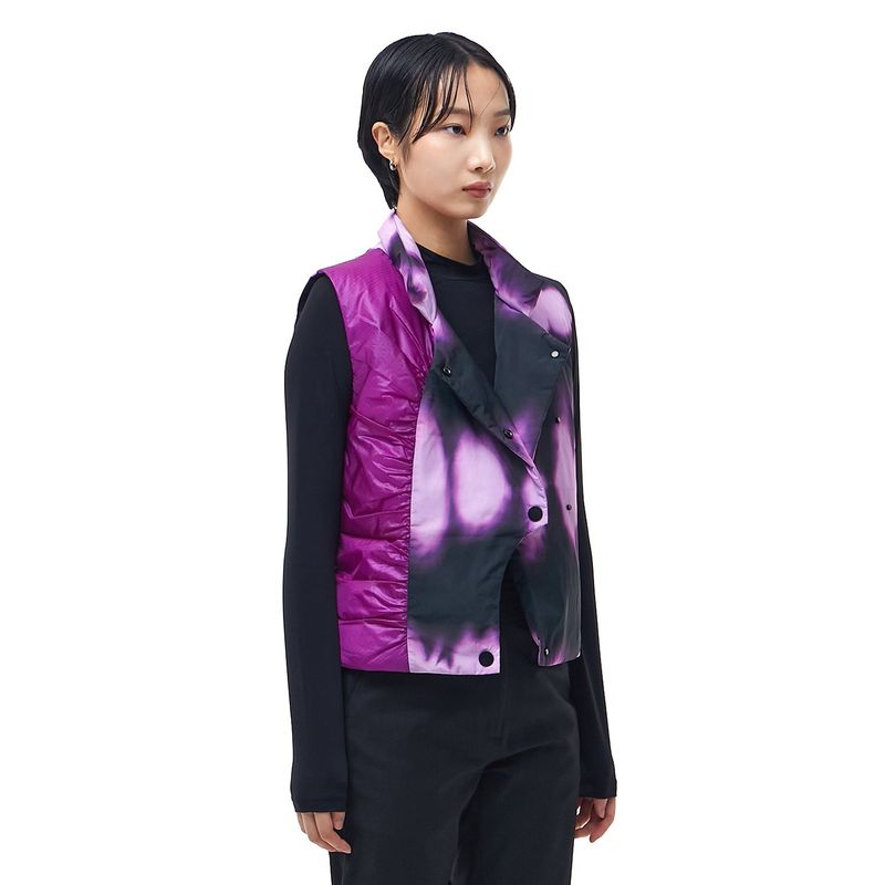 Colour Contrast Down Vest _ Purple