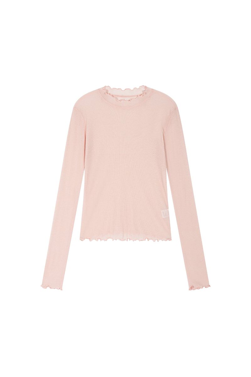 POPPALS（ポップパルズ）の「Bloom Frill Long Sleeve [Coral]（Tops）」