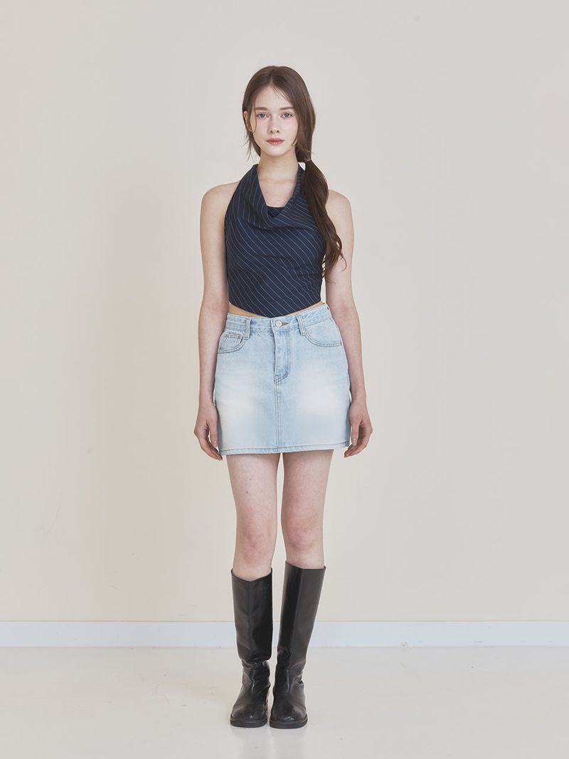 Rosie denim skirt (Light blue)