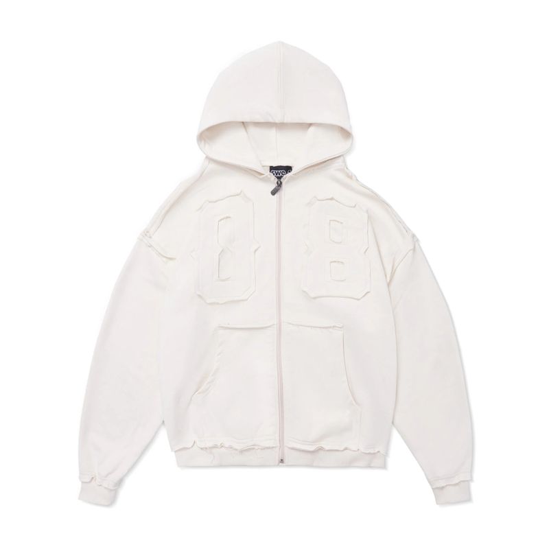 SWE（スウェ）の「EIGHT ZIP HOODIE - CREAM（Tops）」