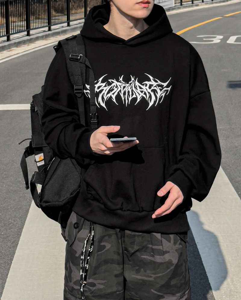 Cable Paint Over Hoodie