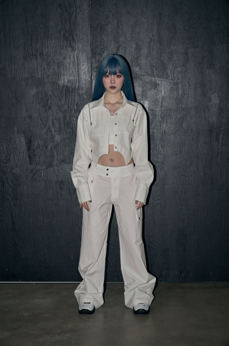classic cargo slacks - ivory