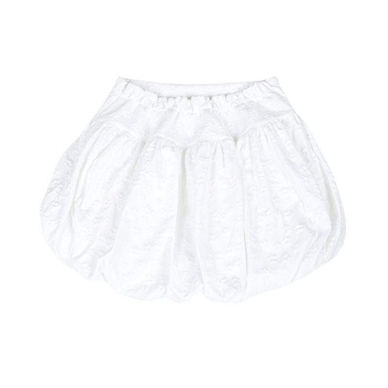 Flower-filled balloon skirt (WHITE)