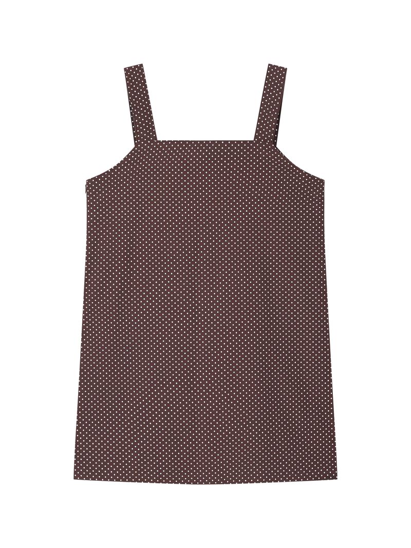 DOLLY BUTTON MINI DRESS (BROWN)