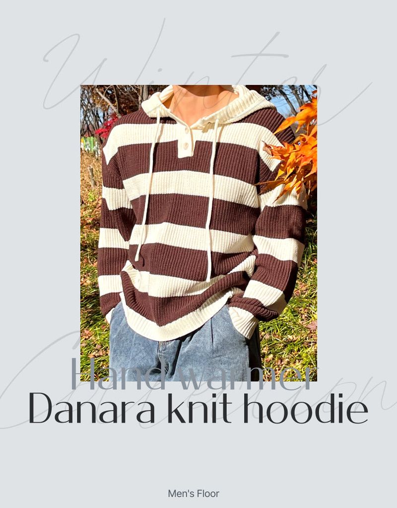 Mensfloor（メンズフロア）の「Stripe hooded knit hand warmer（Tops）」