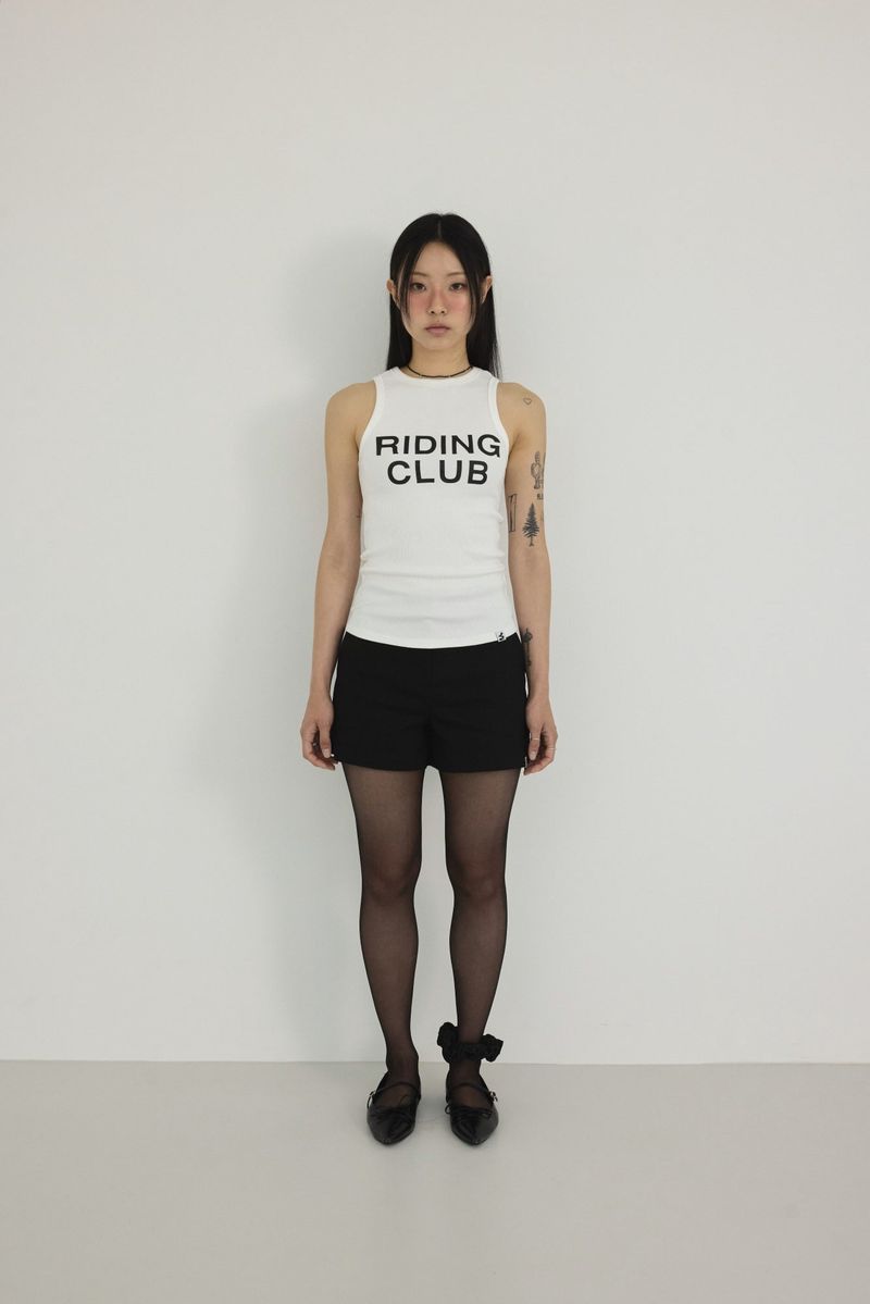 RIDING CLUB SLEEVELESS ( WHITE )