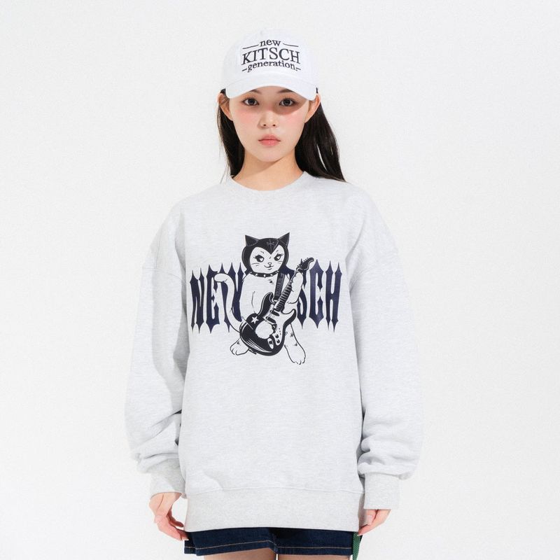 ROCK CAT SWEATSHIRTS-LIGHT MELANGE