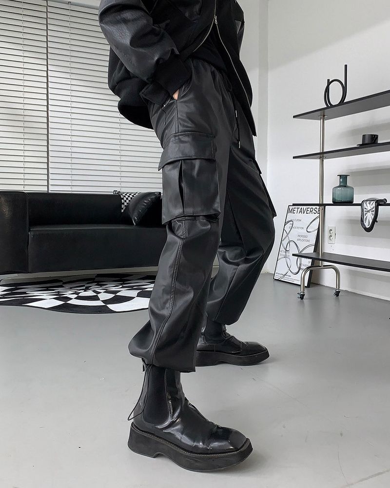 COZINESS（コジネス）の「RU Vegan Leather String Cargo Pantsヴィーガン（Pants）」