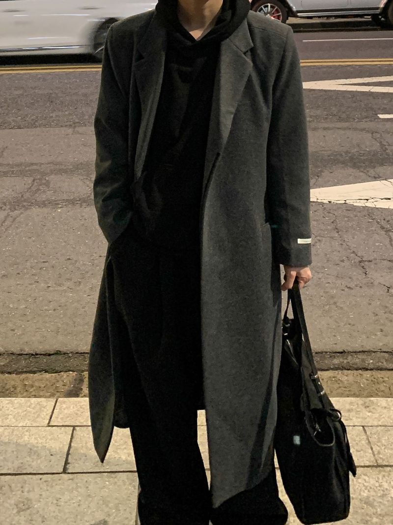  [Premium] Metin Hidden Maxi Wool Coat