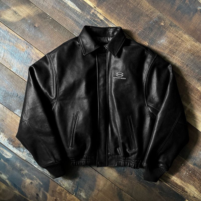 TOM'S BIRTHDAY（トムズバースデー）の「SUPPORT SERIES COWHIDE CRACK JACKET BLACK（Jackets/Outerwear）」