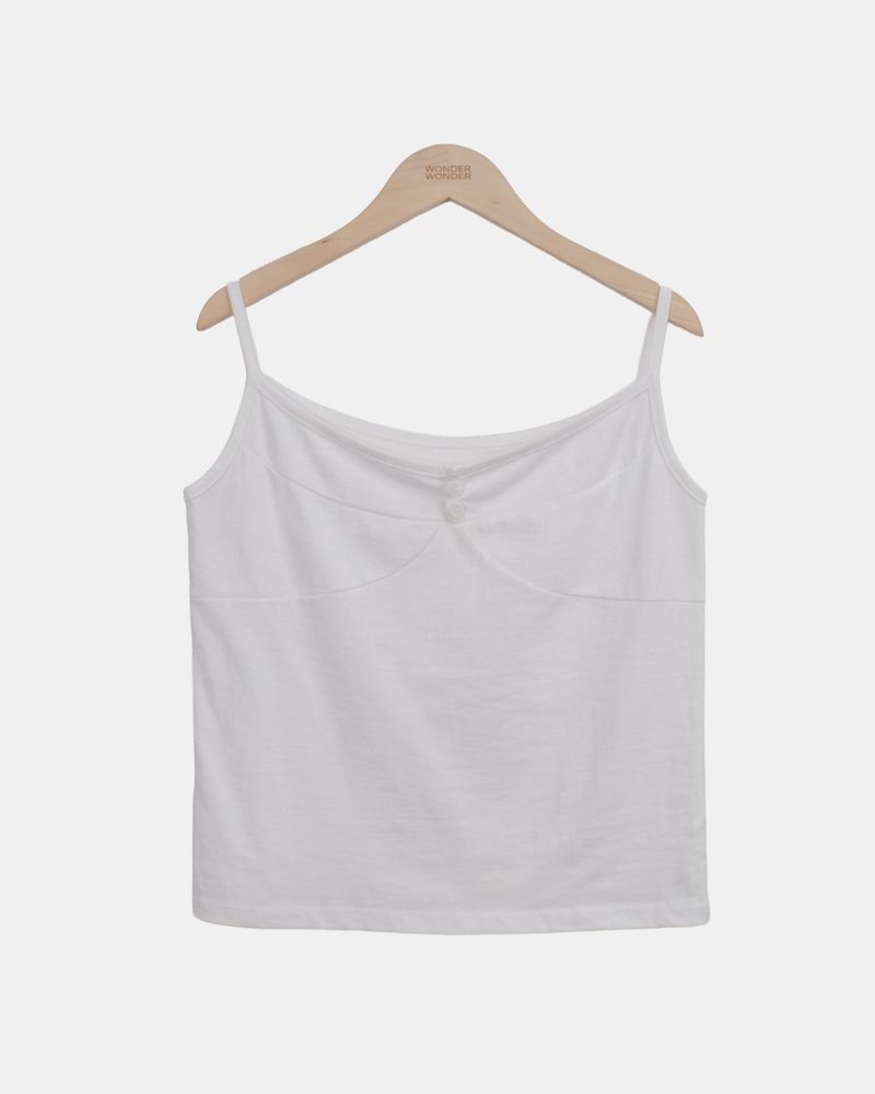Seopyu Button Strap Sleeveless Top