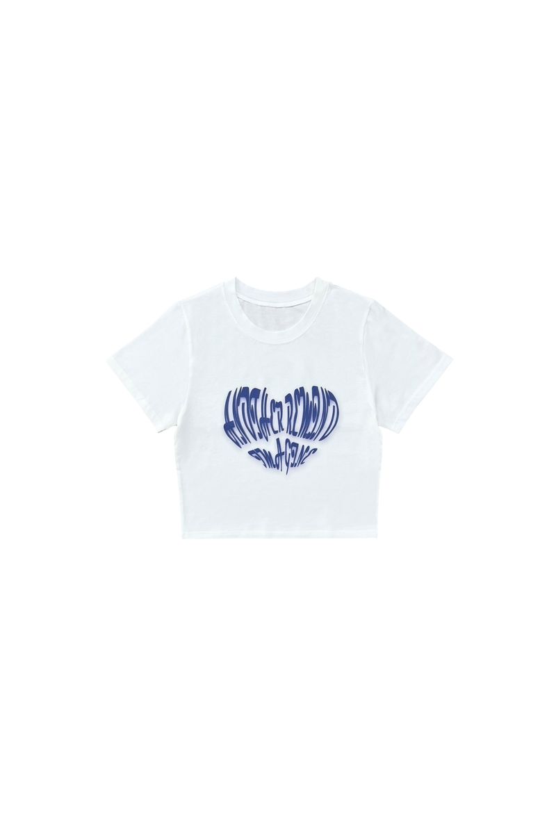 HEART LOGO CROP T-SHIRT / WHITE