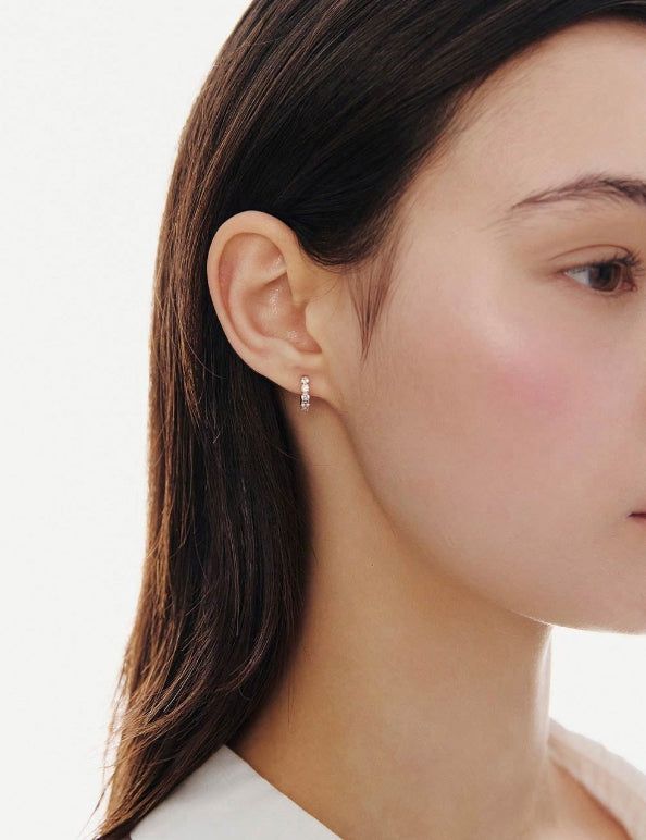 hyeres lor(イエール・ロール)の「26SS★ Essence Silver (P) Tennis One-Touch Earrings XS(Accessories)」