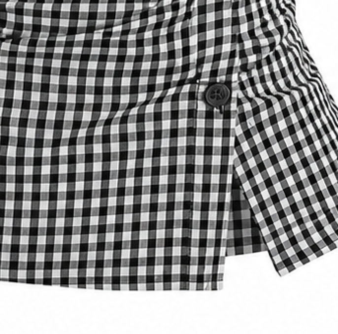 Noelle Gingham Scarf Blouse