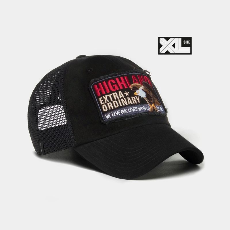PLATEAU（プラトー）の「ビックサイズ XL HIGH EA メッシュキャップ ブラック（帽子）」