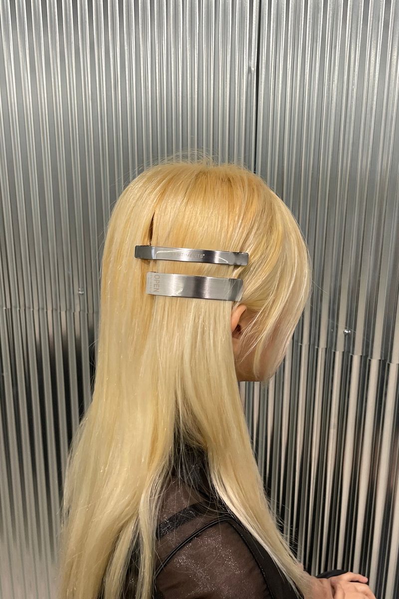 NO.372 [SILVER] HAIR OPEN PIN 2SET
