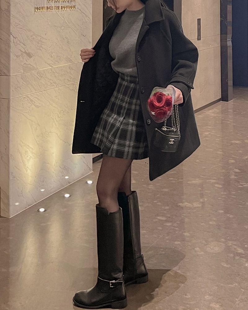 Wool half coat