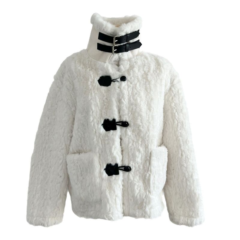 Coco Duffle High-Neck Short Fur Jacket