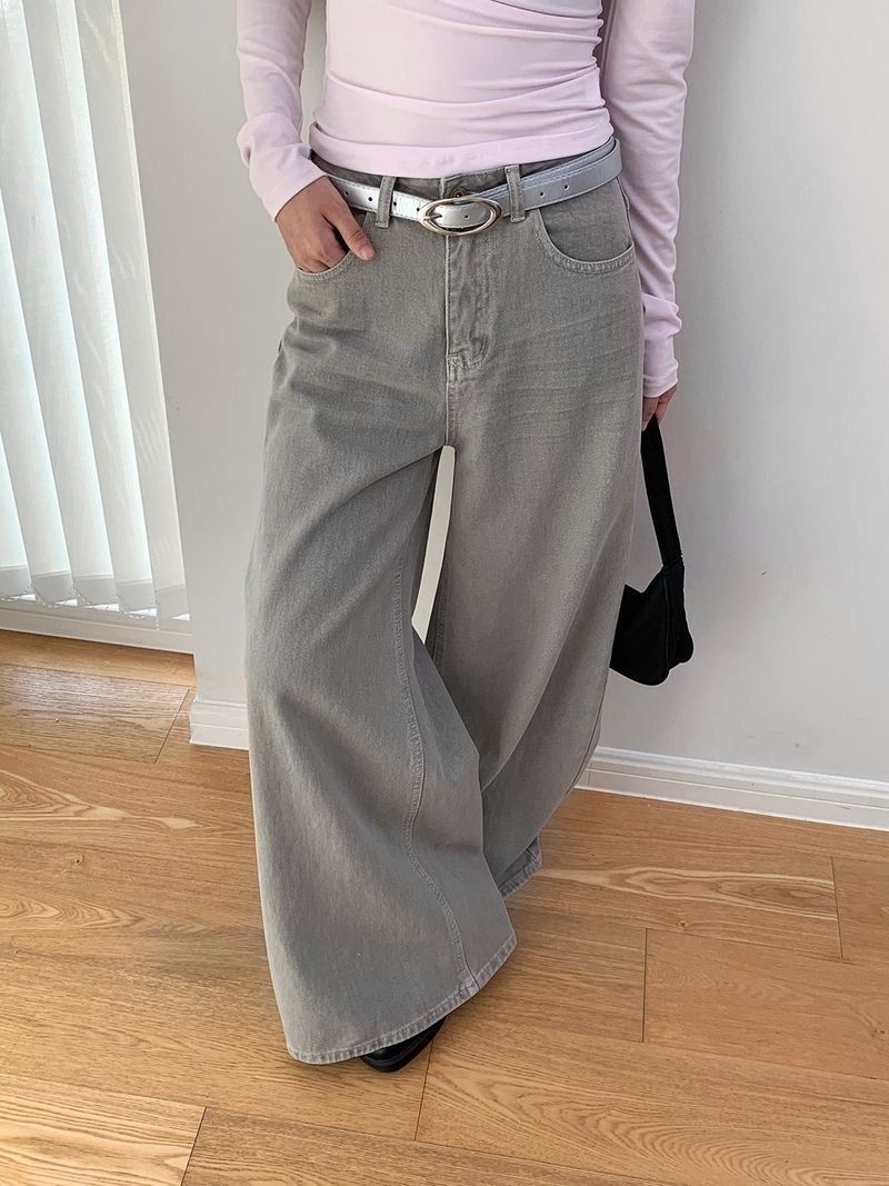 Four Seasons Wide Washed Cotton Pants