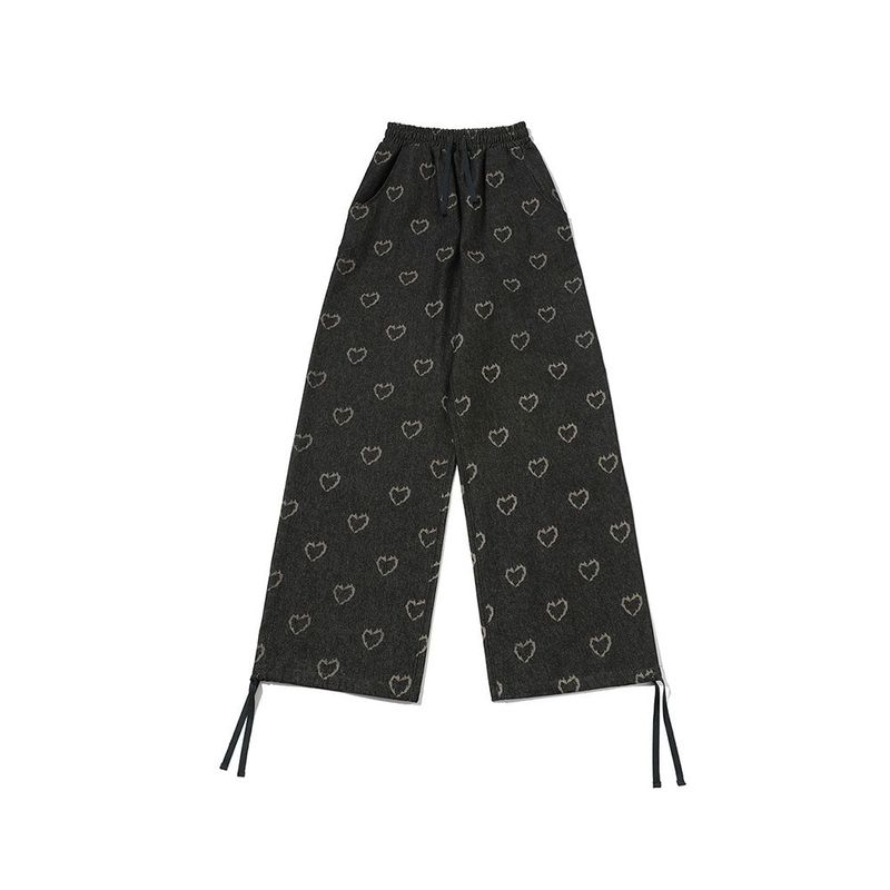 BN Heart Pattern Denim Jogger pants [2Color]
