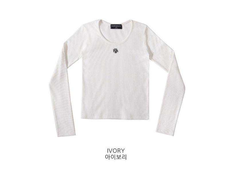 STITCH U NECK LONG SLEEVE T-SHIRT