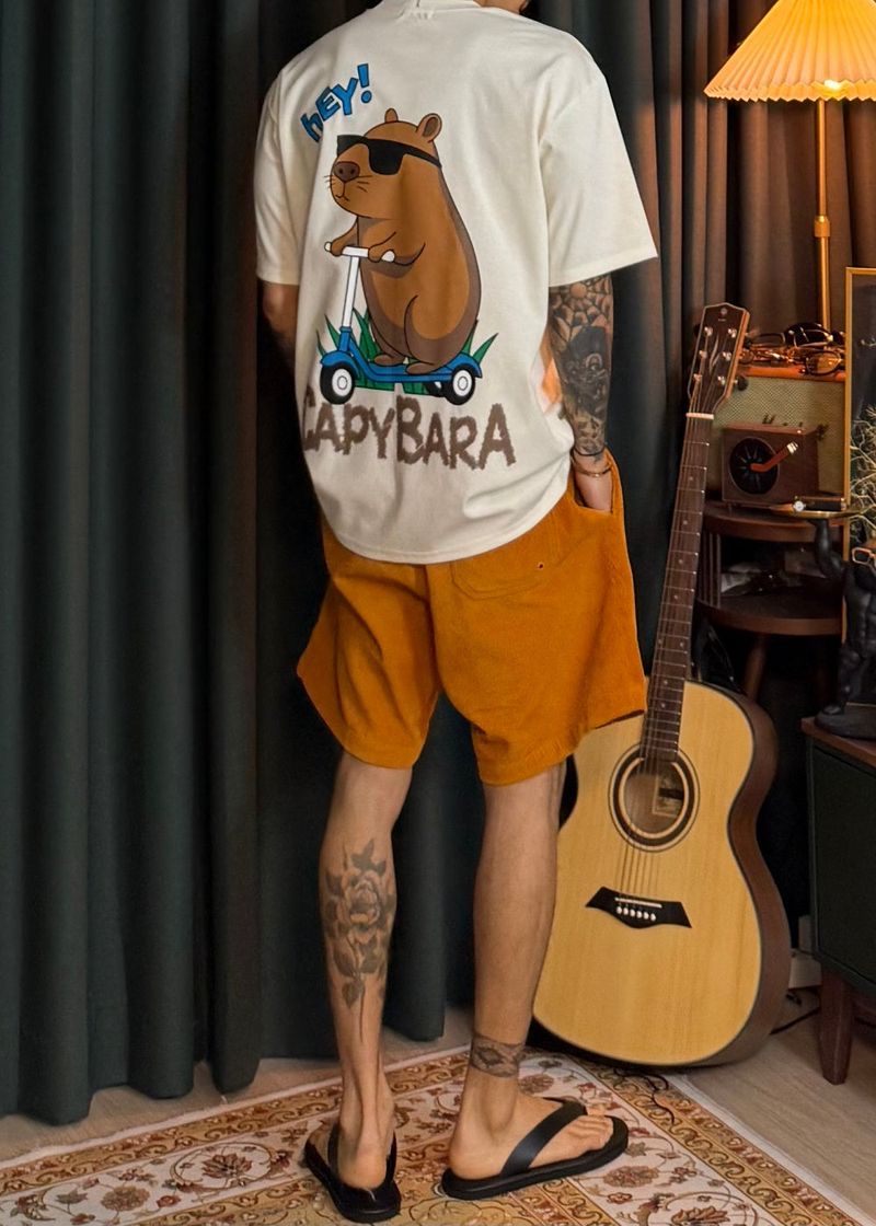 S/S カピバラオーバーサイズクールショートスリーブTシャツ