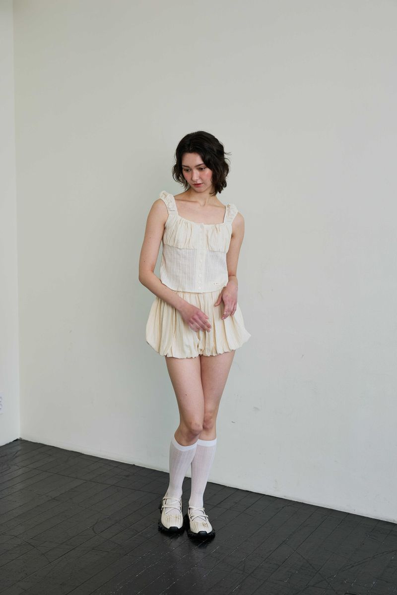 CUDDLY BALLOON SKIRT PANTS / BEIGE