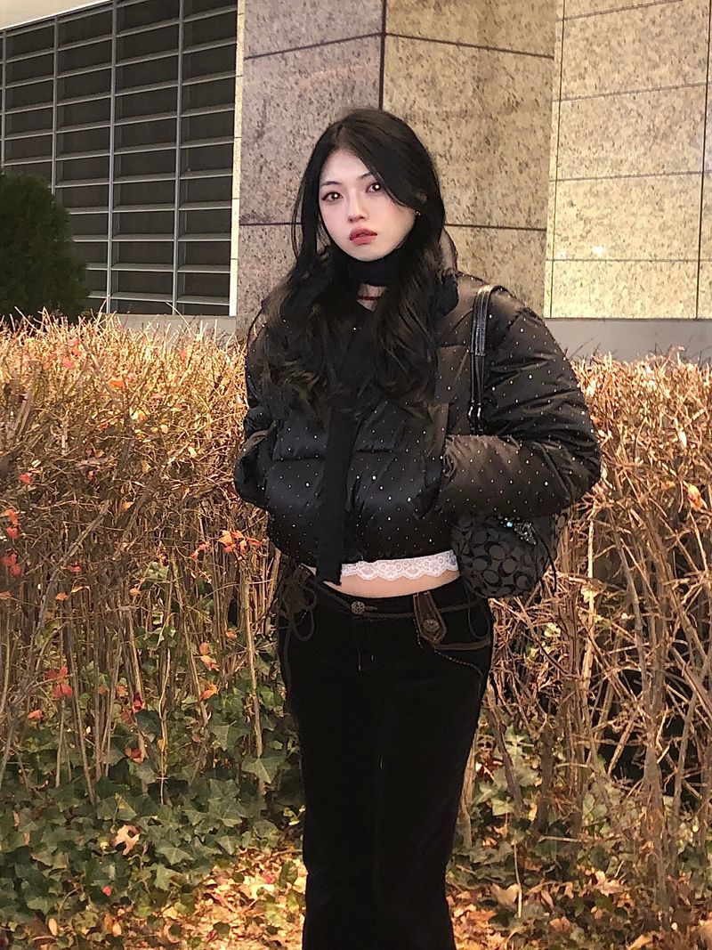 Dot Cubic Puffer Jacket