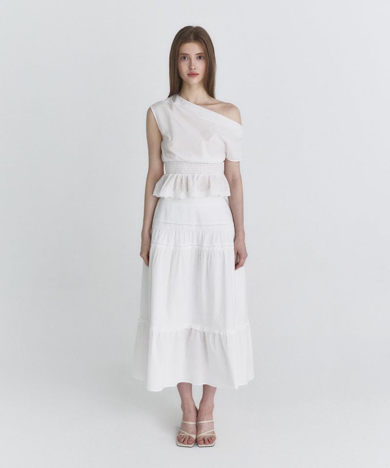 Drape lace blouse (Ivory)