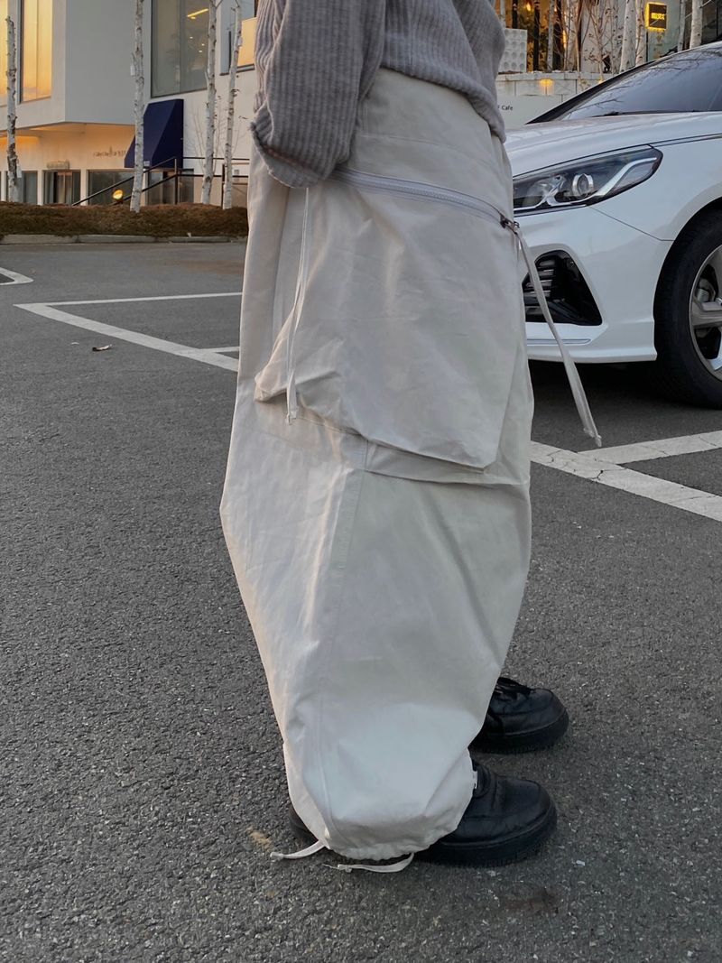 Double Zip Wing Cargo Balloon Pants 2C