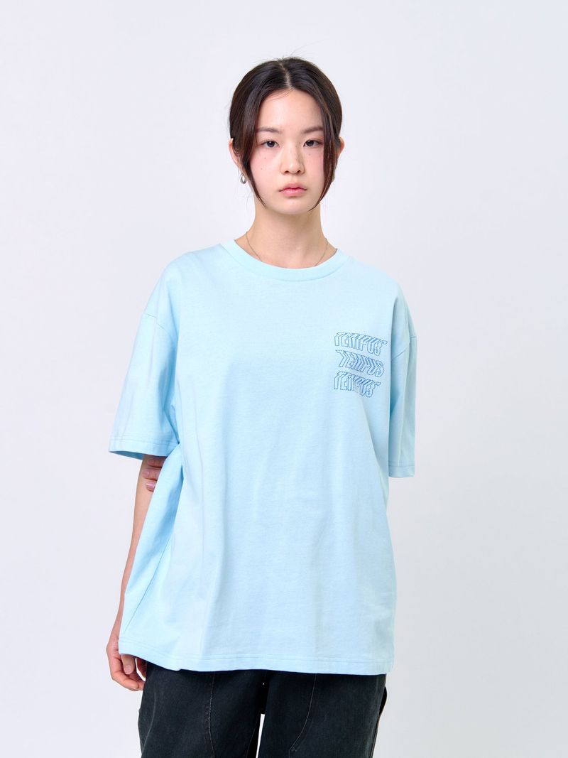 TEMPUSSTUDIO（テンプススタジオ）の「2025 TEMPUS SIGNITURE LOGO T-SHIRT (RELAXED FIT)_Sky Blue（Tops）」