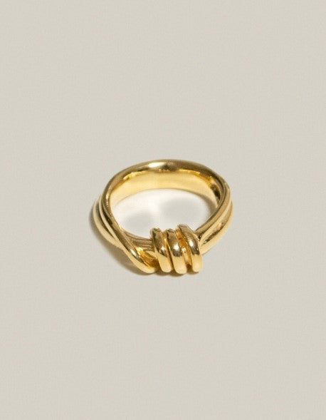 Double Coiled Ring Gold