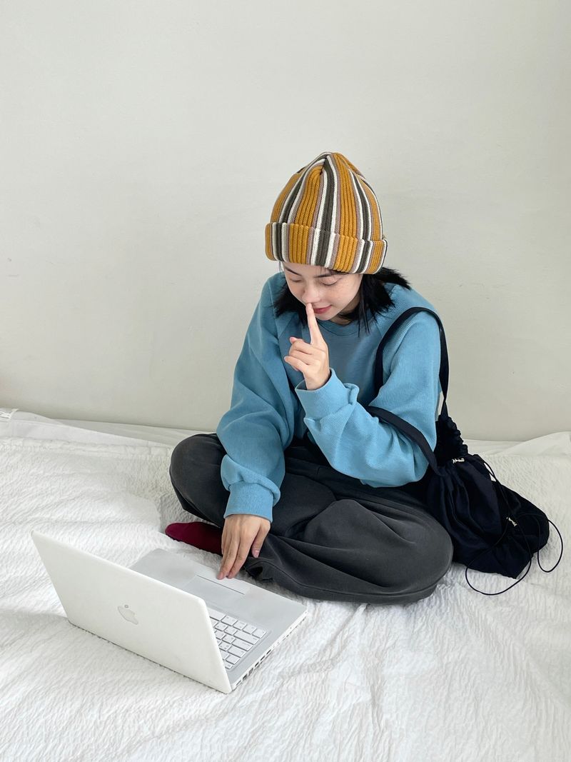 Retro color beanie 