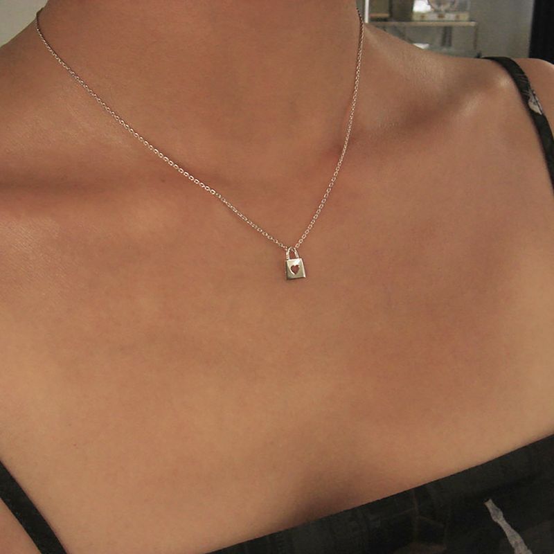heart lock pendant