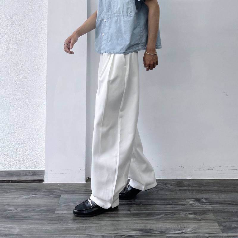 Double Pleat Full-Length Pants
